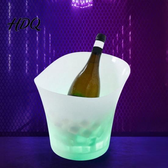 Bar Ice Bucket Light Up Bucket LED Glowing Beer with Color Changing Durable Lights 7L Multi-Bottle Storage Champagne Cooler for KTV Party