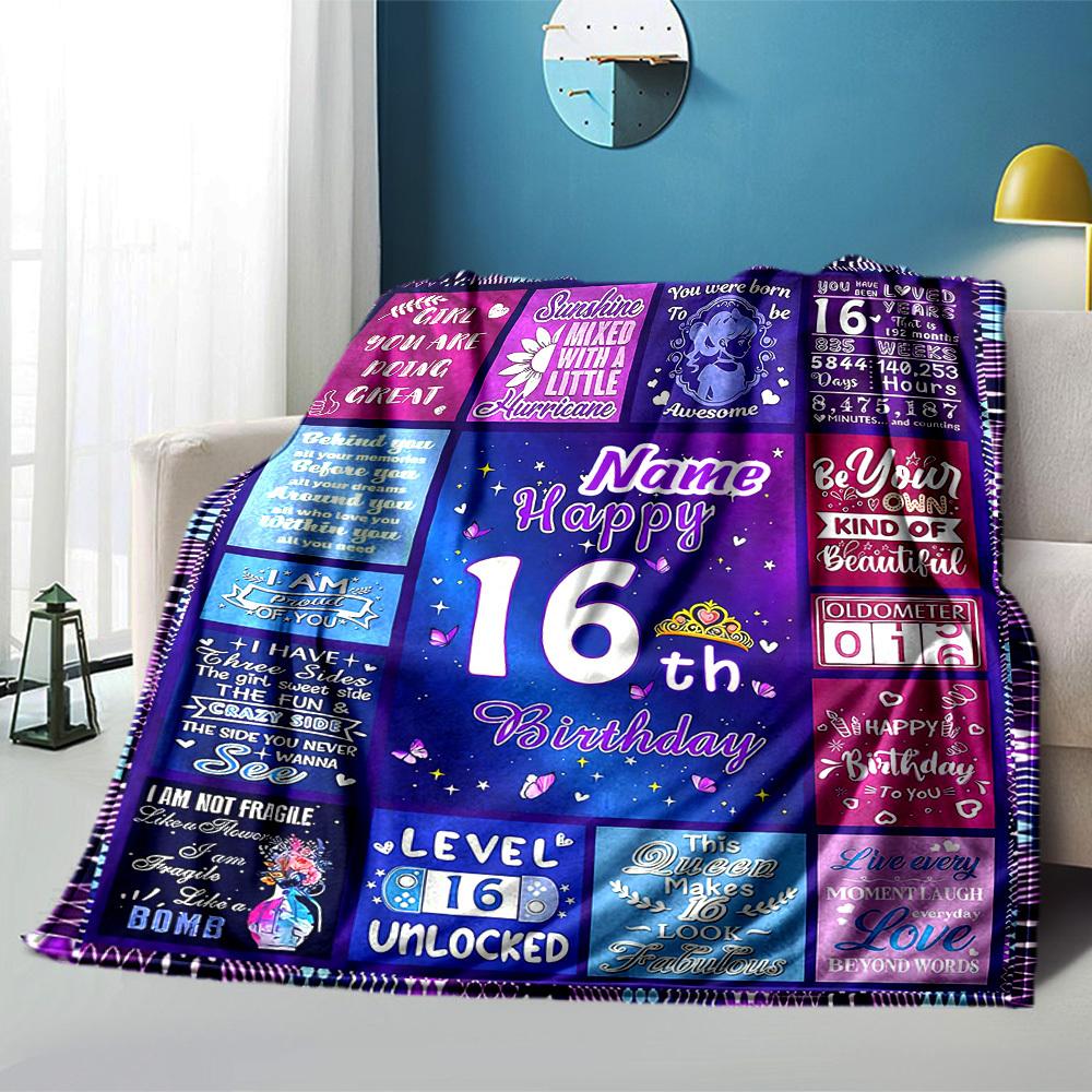 Birthday Girl You Are Doing Great Home Customize Your Name Blankets Comfortable Soft Lightweight Multipurpose Blanket For Picnic Sofa Office Bed