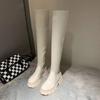 Fashion Sexy Elastic Thigh High Socks Boots Autumn Winter Round Toe Platform Knitted Over-the-knee Boot Women's Shoe Bottes