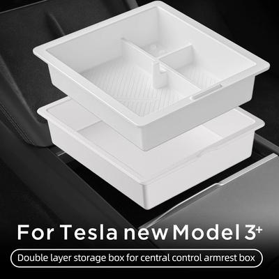 Для Tesla Model 3 Highland 2024 Органайзер-контейнер для хранения в подлокотнике центральной консоли Аксессуары для наведения порядка
