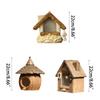 Bird Hut Nest Hanging House for Small Medium Bird Wild BirdhouseS Toy Nest Perches for Courtyards