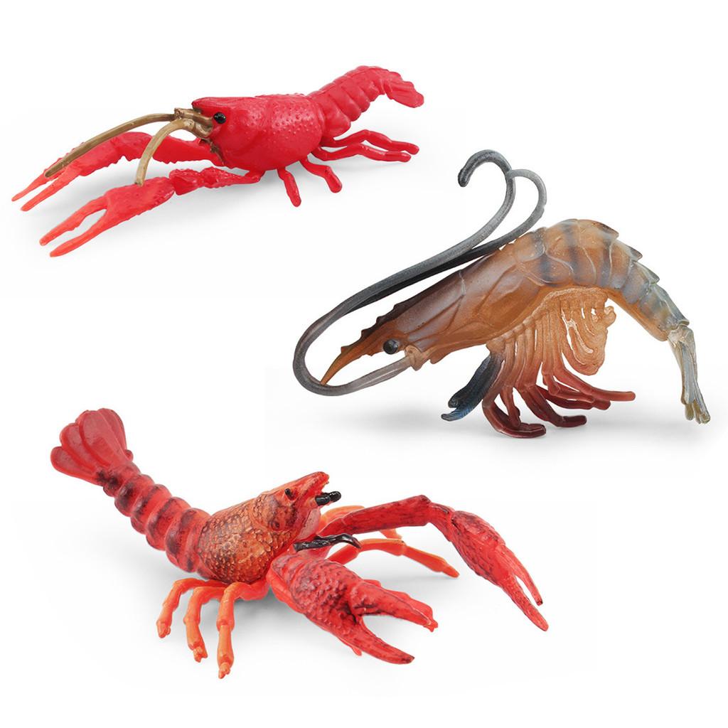 Реалистичная модель креветки с длинными руками, изготовленная из прочного пластика для водного декора
