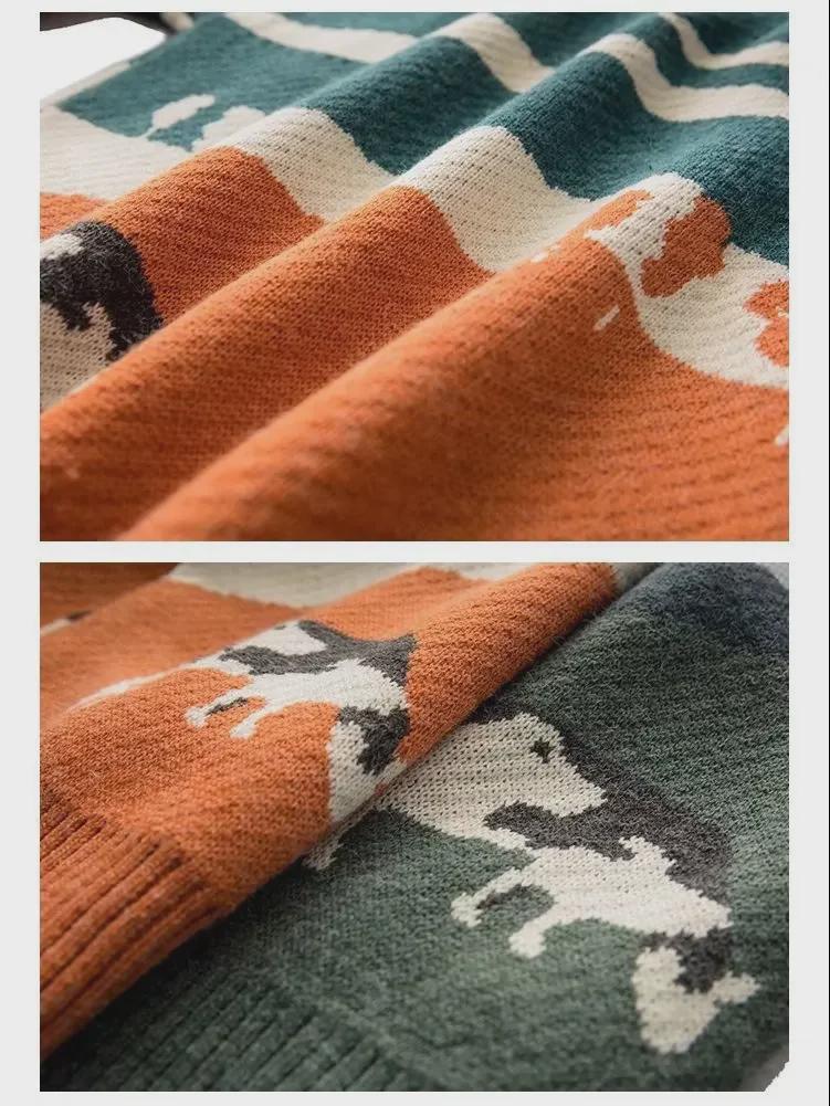 Унисекс японский ретро вязаный свитер: Коллекция осень/зима 2022 года от американского модного бренда