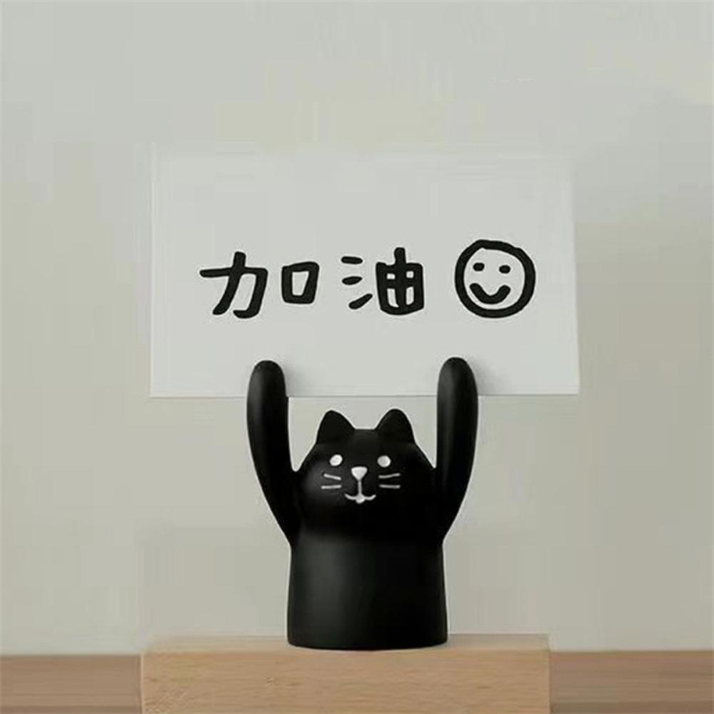 Mini Creative Cartoon Card Holder Resin Korean Stationery Office Desk Organizer