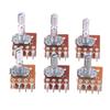 2/5Pcs 8Pins B50K B100K Sound Volume Amplifier Potentiometer Dual Channel 8-Pin Flower Shaft 20Mm 25Mm 30Mm Wh148 (16) Type
