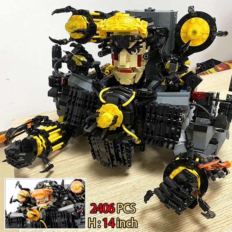 Набор строительных блоков Skibidi Toilet Titan Speakerman, TV Man, Cameraman - 445 деталей Коллекционные игрушки-конструкторы с персонажами для детей