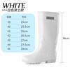 Comemore Autumn Boots Low Heels Rainshoes Couple Men Women High-barrel Waterproof Rain Boot Work Rubber Shoe Long Water Shoes 44