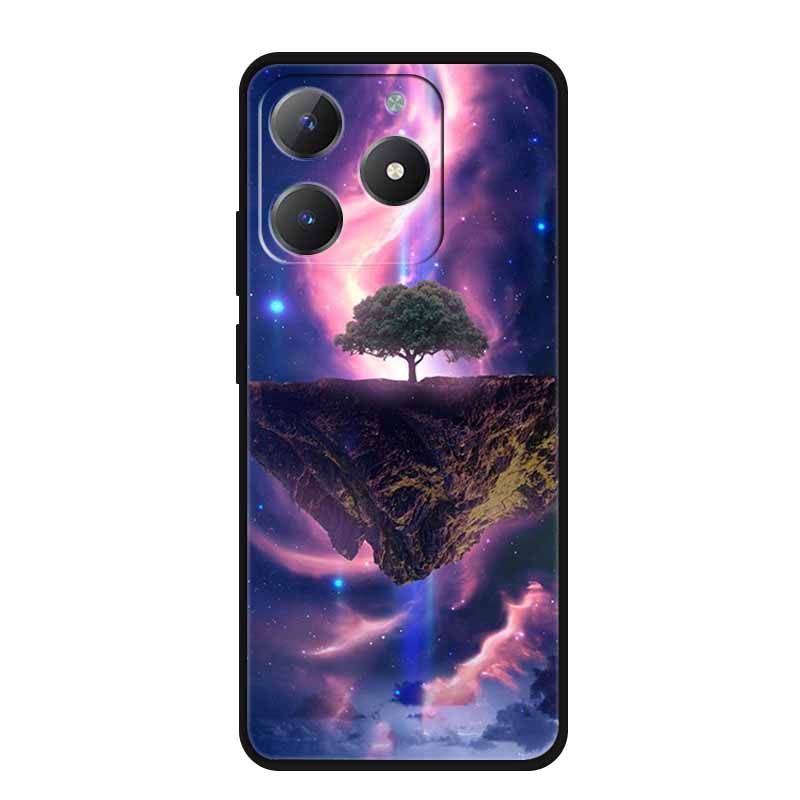 Чехол для телефона Realme Narzo N61 N 61 Coque Цветы Черный Силиконовый Мягкая Задняя Крышка Для Realme Note 60 Чехол Note60 Funda Сумки Capa