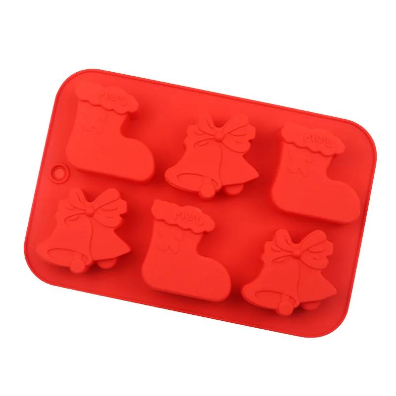 Силиконовая форма для шоколада, рождественская елка, форма для печенья, форма для выпечки торта, инструмент для выпечки, форма для помадки, рождественское украшение для десерта