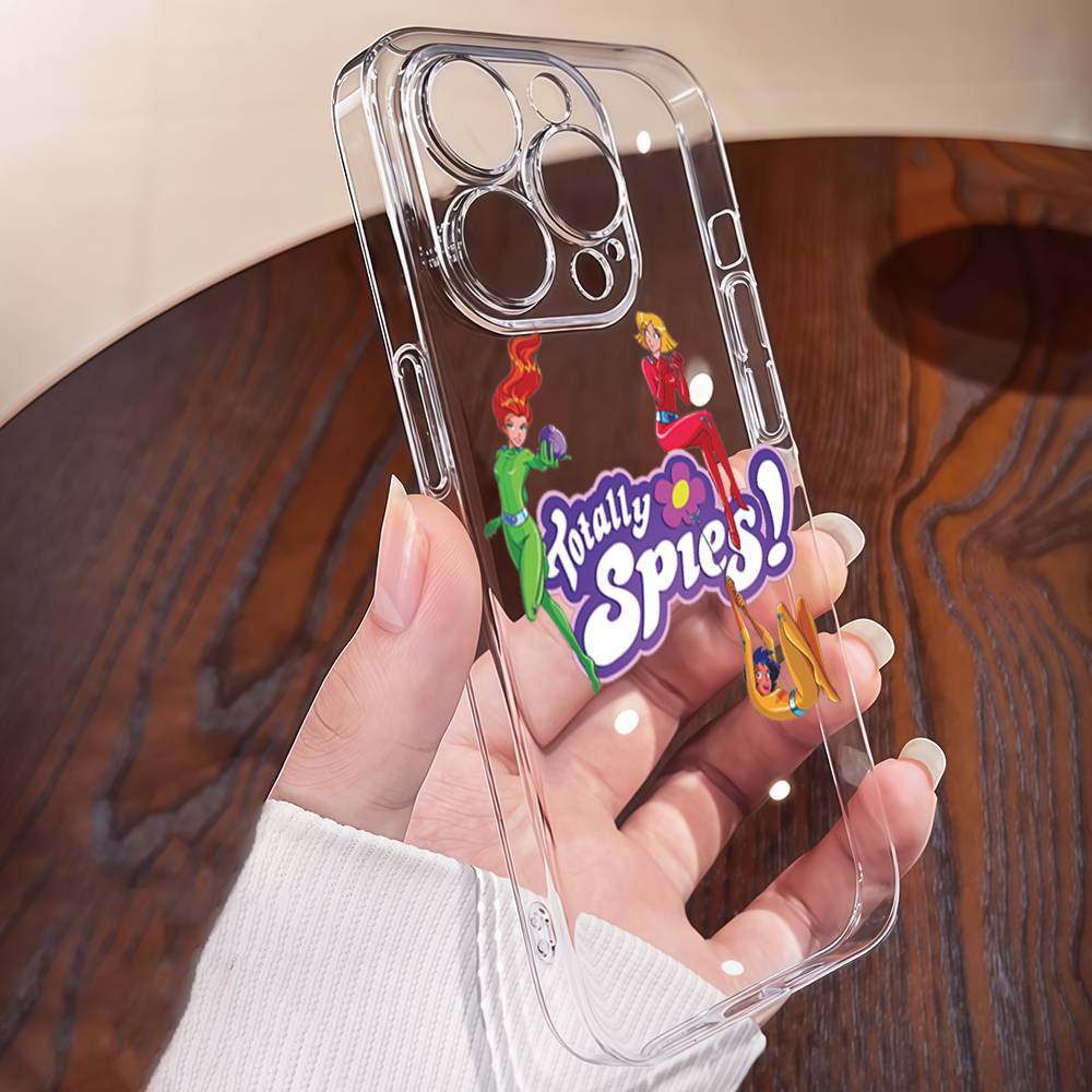 Чехол для телефона Totally Spies Для IPhone 17 16 15 14 11 Pro Max 13 12 Mini 17Air 16e Ударопрочный Мягкий Прозрачный Чехол Coque