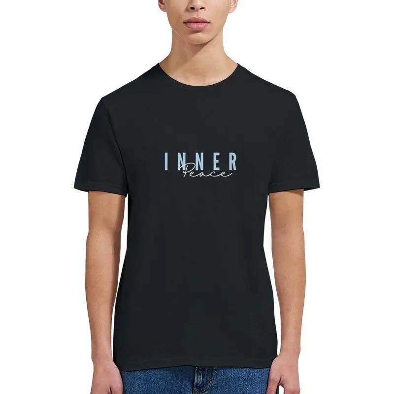 Inner Peace Unisex Cotton T Shirt Meditation Good Vibe Yoga Zen Positive Clothing Gift