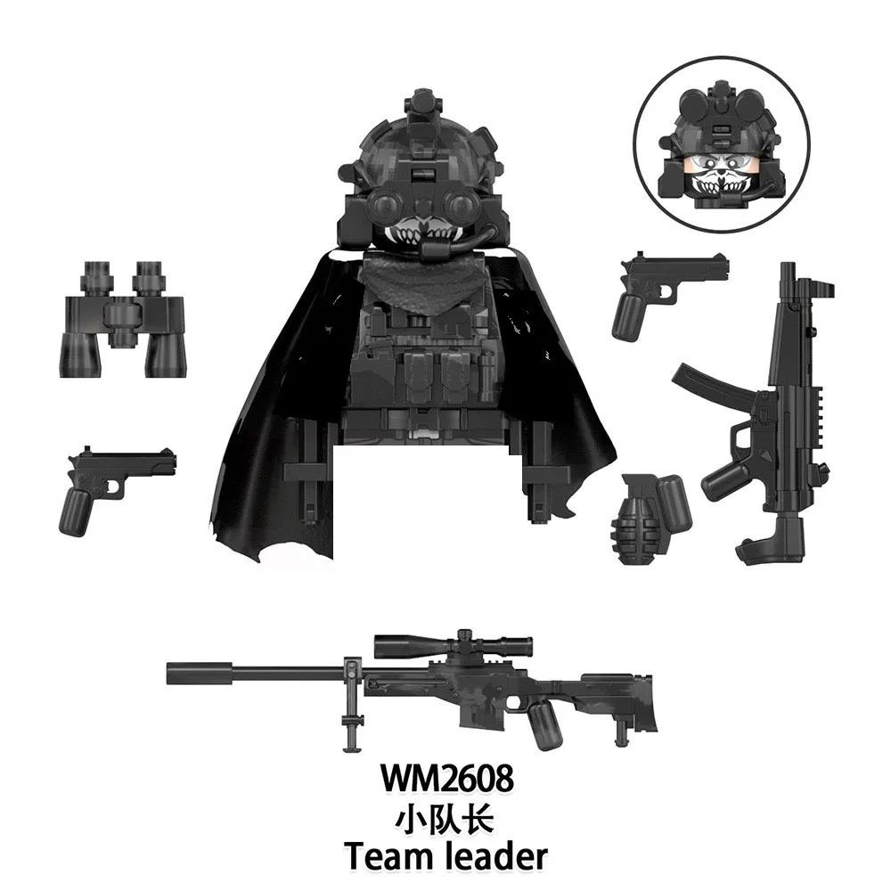 WM6168 MOC Игровые Военные Солдаты Тяжеловооруженные Оружие Аксессуары Строительные Блоки Конструктор Фигурки Действия Креативные Декоративные Игрушки