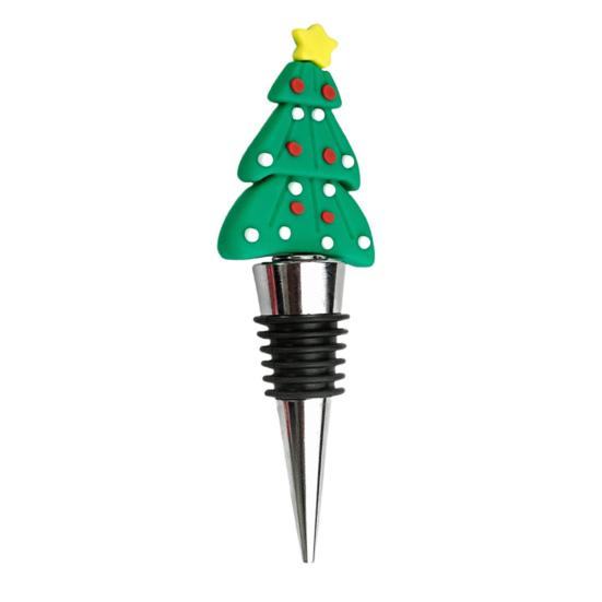 Yousheng Рождественская винная пробка для бутылок Санта-Клауса, снеговика, рождественской елки, винная пробка, укупорщик для пивных бутылок для праздничного домашнего декора