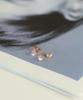 Серебряные серьги-гвоздики Alleun из серебра 925 пробы с камнем в форме сердца