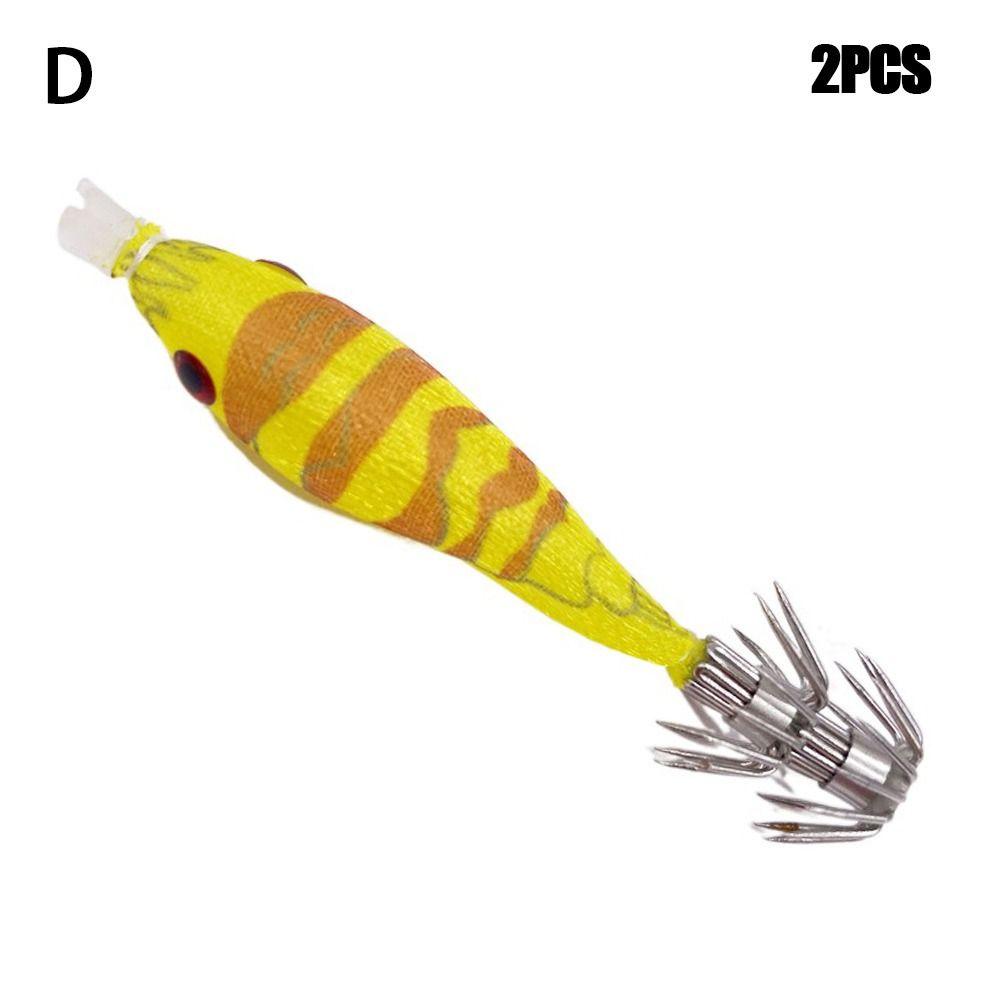 Simulation Jigs Luminous Lead Sinker Wood Shrimp Lures Octopus Bait Weave Squid Hook Fishing Tackle