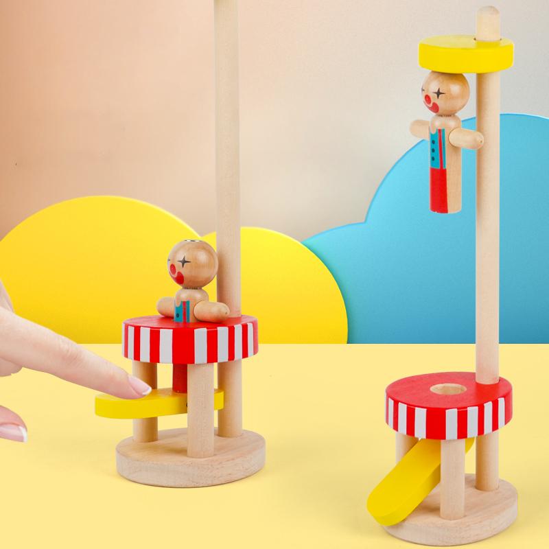 Деревянные прыгающие куклы, игрушки для детей, раннее образование, забавные головоломки, сенсорное обучение, интерактивная магнитная кукла, игрушка в подарок для детей