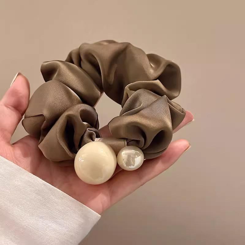 Элегантная жемчужная резинка для волос «Большой кишечник» для женщин, милое украшение для волос, простая эластичная резинка для волос, резинка для волос, модные аксессуары для волос