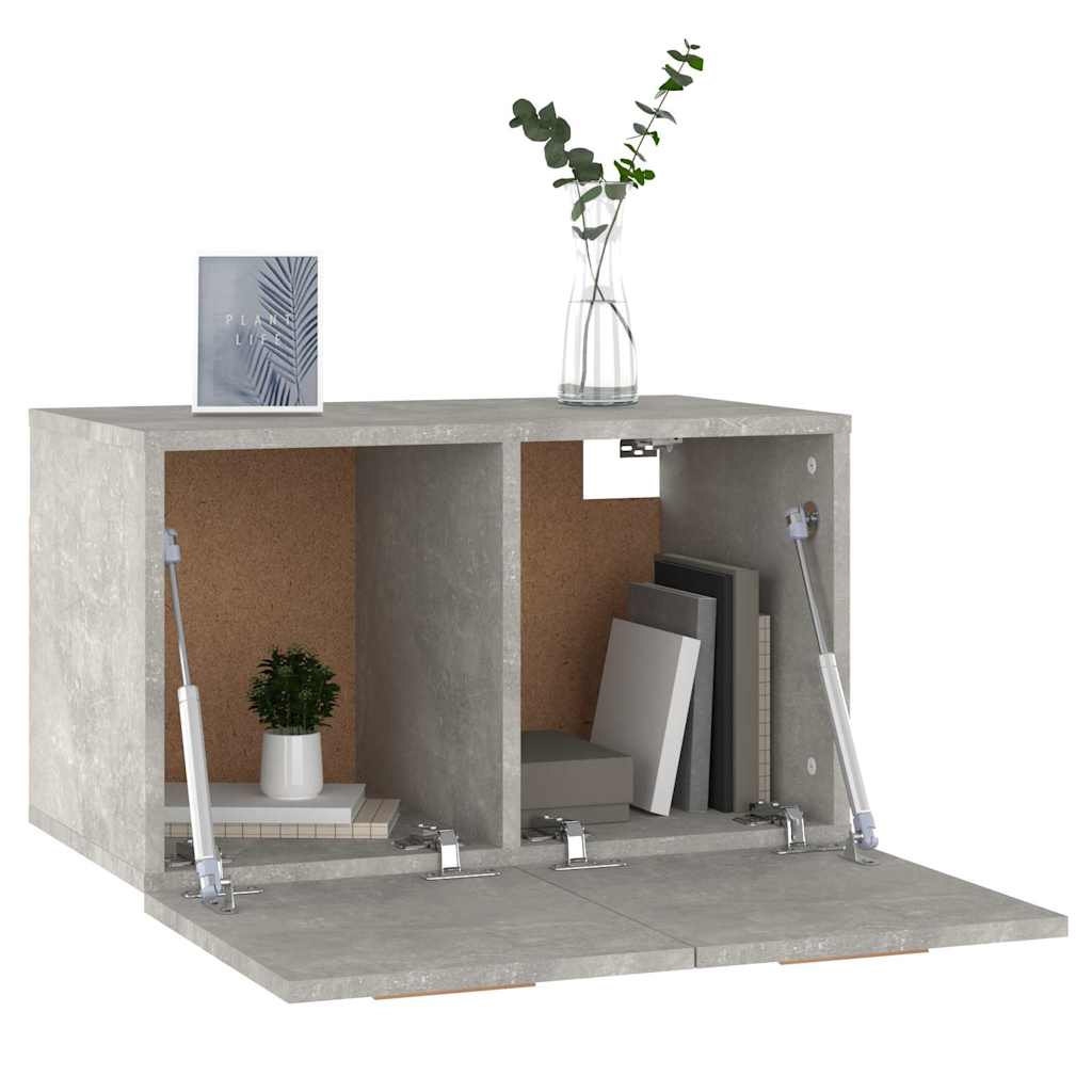 Wall Cabinet Concrete Gray 60x36.5x35 cm Engineered Wood