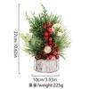 Christmas Tree Desktop Artificial Mini Xmas Tree Decor Red Berry Pinecone Green Home Fireplace Decoration Winter Navidad Gift