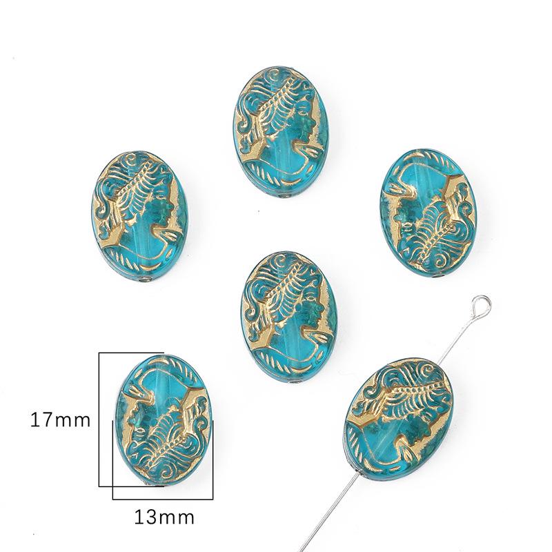 Барочные позолоченные овальные плоские бусины-оливки для изготовления украшений и серег своими руками