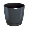 Coubi round flowerpot with saucer, graphite, 155x142cm
