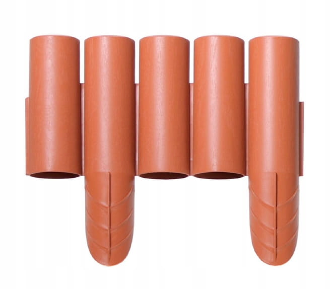 Garden Plastic Edging Strip Terracotta Lawn Border 2.35m