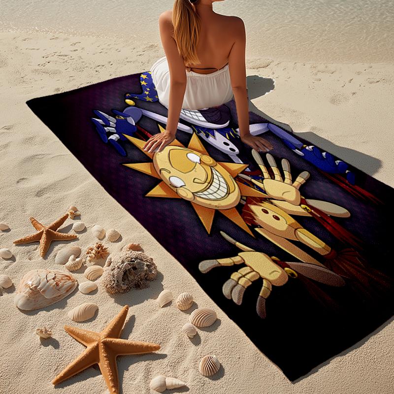 Skull And Sun Carnival Beach Towel, Super Soft Microfiber, Gift for Her/Him, Birthday, for Pool, Beach, Travel, Home Decor Fan gifts