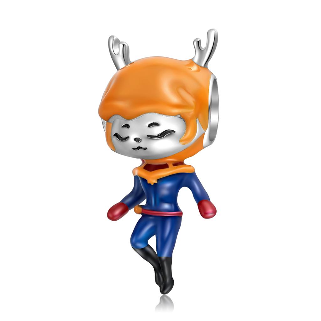 Герой Щит Воин Мультфильм Шарм Бусины Оригинал Стерлингового Серебра 925 Эмаль Бусина Подходит Для Женщин Ювелирные Изделия Браслеты DIY Мода