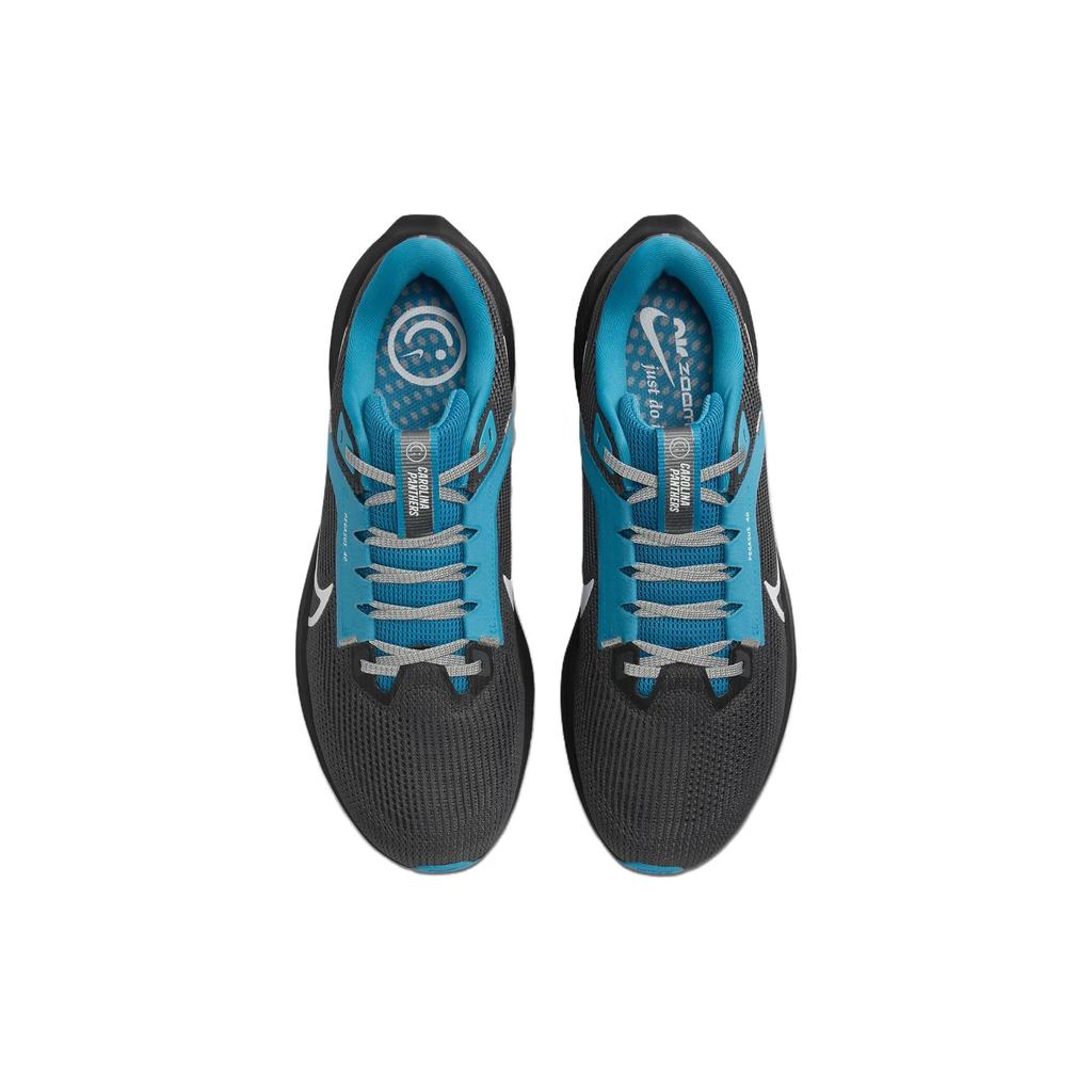 NFL x Nike Air Zoom Pegasus 40 Carolina Panthers Мужские кроссовки Черный Антрацитовый Приливно-синий DZ6010-001