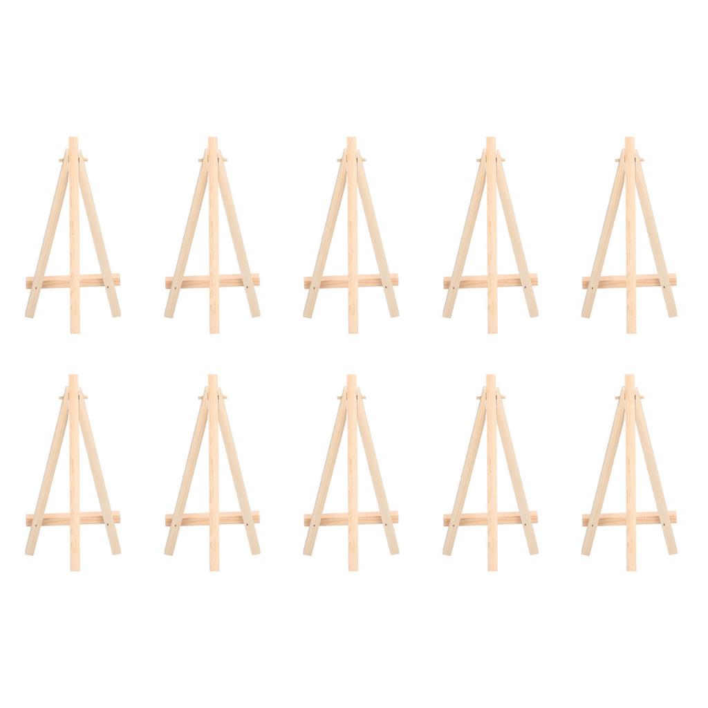 10Pcs Stand, Premium Pine Wood sel Stand Multifunctional Foldable Lightweight, with No Need Assembly, for Painting Photos Postcard Display