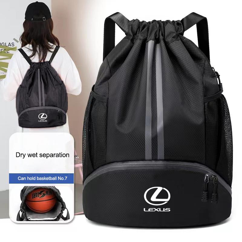 Gym Bag Fitness Backpack Women Men Basketball Backpack Outdoor Training Drawstring Sports Knapsack For Lexus LS LC RZ IS350 ES VH6
