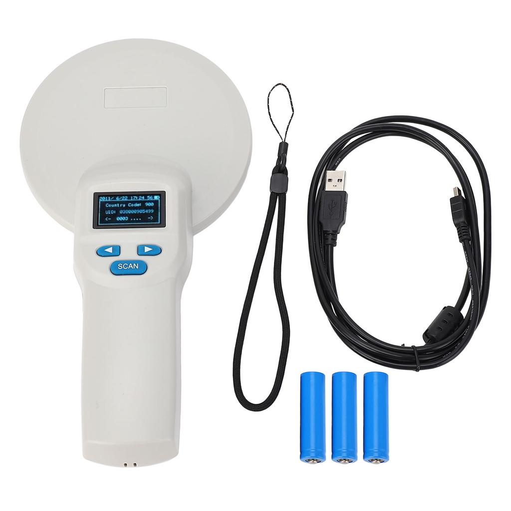 Pet Chip Scanner 20000 Records Storage USB Bluetooth Wireless Connection Clear Display Handheld