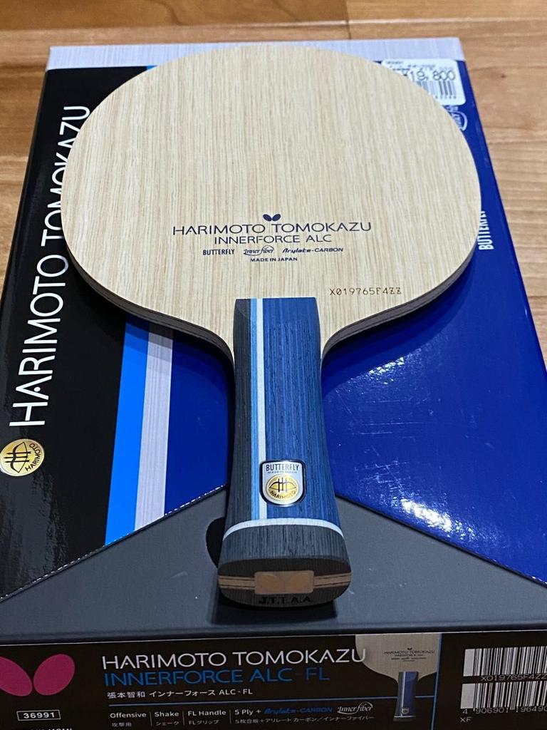 Butterfly Tomokazu Harimoto Innerforce ALC – Атакующее основание для настольного тенниса, Ручка-флейр