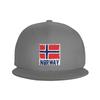 Кепки-бейсболки с флагом Норвегии Snapback Модные бейсболки Дышащие Повседневные Кепки для улицы для унисекс и женщин