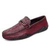 Genuine Leather Mens Loafers New Slip On Driving Shoes Crocodile Pattern Casual Business Shoes Moccasins Driving Zapatos Hombre