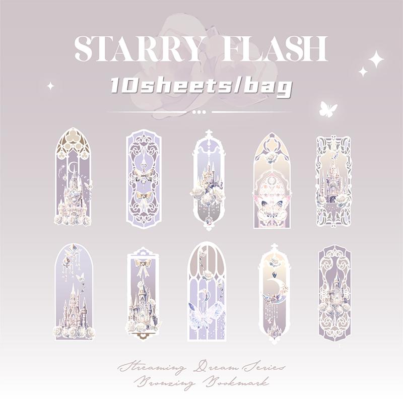 Mr.paper 10pcs/bag Kawaii Bookmark Streamer Student Stationery Bookmarks for Books Book Marks Funny Gift Book Accessories
