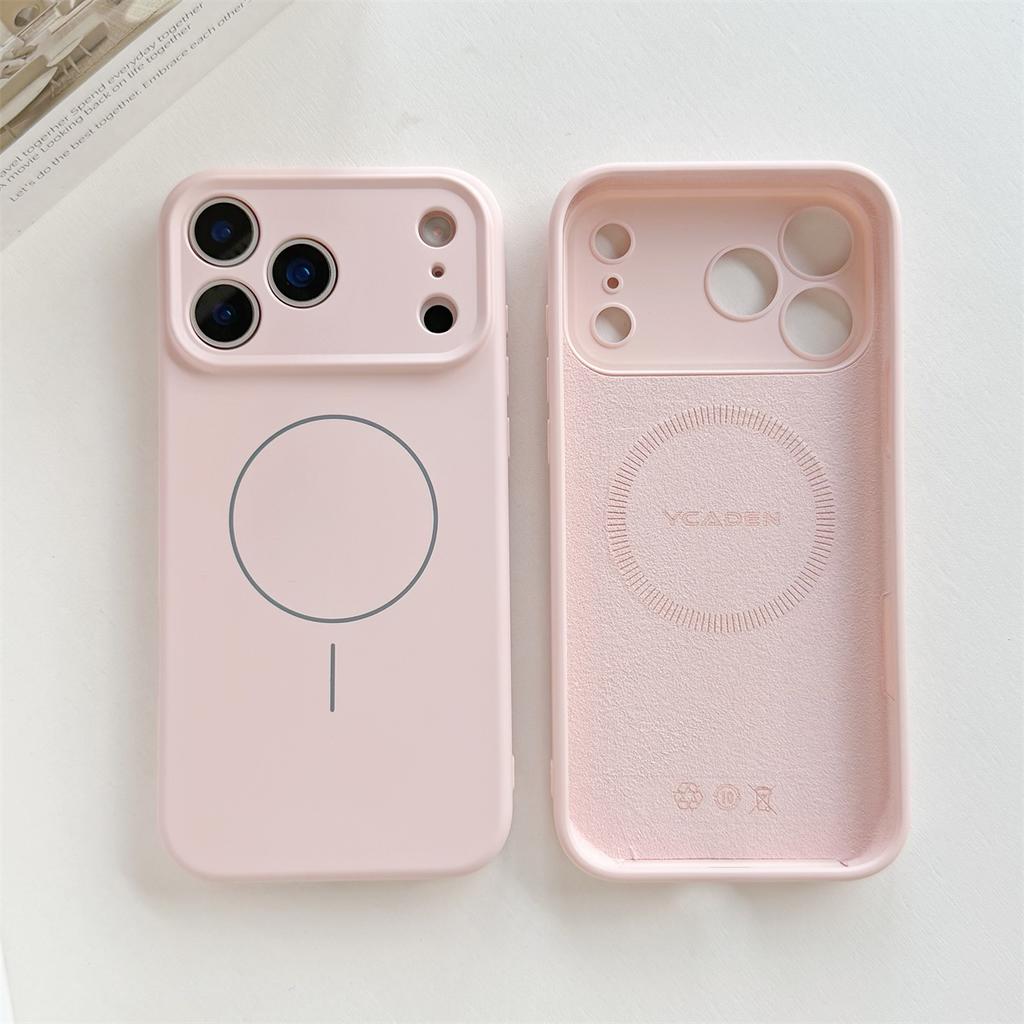 Магнитный чехол для телефона для IPhone 17 Air 16 15 14 13 12 11 Pro Max XS XR X для Magsafe Беспроводная зарядка Жидкий силикон Мягкий чехол