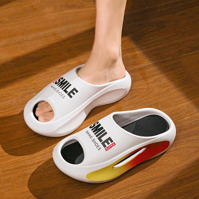 Модные летние тапочки-кроссовки для мужчин и женщин, легкие шлепанцы на платформе, мягкие полые спортивные сандалии унисекс из ЭВА, повседневная пляжная обувь 2024