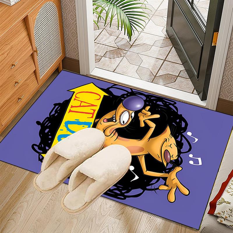Cat Dog Adventure Rug Office Carpet Non-Slip Mat, Chair Rug Floor Covering for Gaming, Bedroom, Living Room , Home Decor Christmas Gift