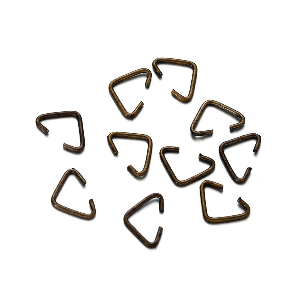 20-100pcs Metal Iron Triangle Clasps Buckle Connector Jump Rings For DIY Earrings Bracelet Necklace Jewelry Making Accessories
