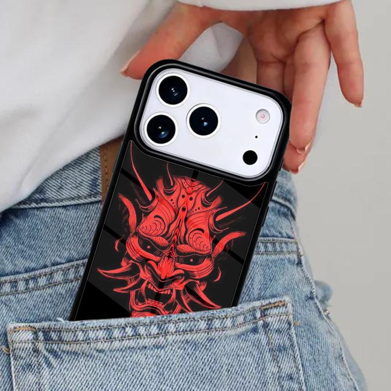 Чехол для телефона Самурайская маска Они для iPhone 17ProMax 12 13 14 15 16e 17 Pro Max Plus Air Cover