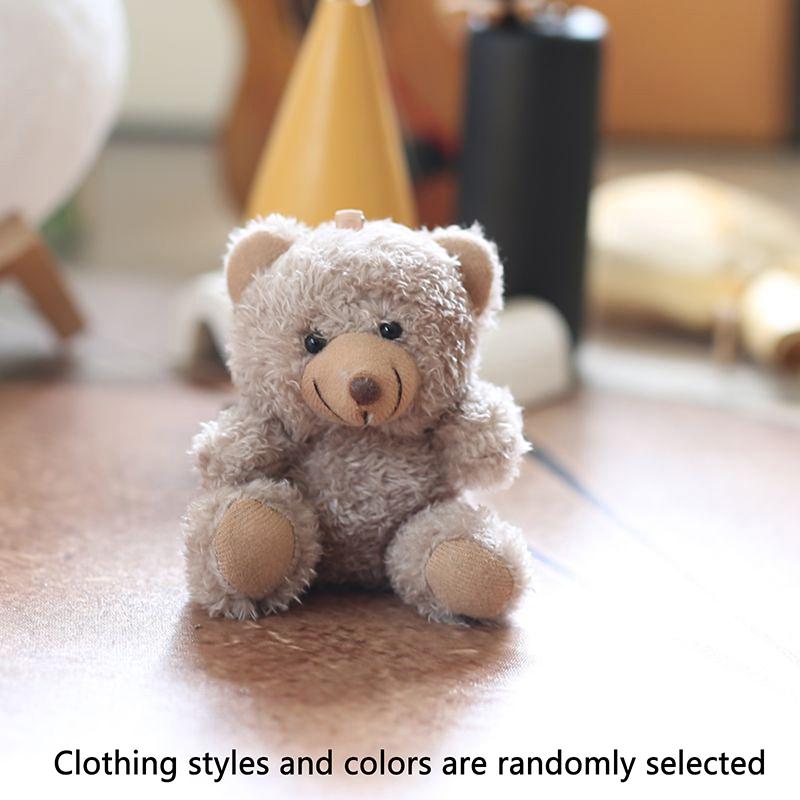 1 шт. Милый плюшевый кулон-игрушка в виде медвежонка в свитере, мягкая набивная игрушка, маленькая кукла-медвежонок, брелок для ключей, прекрасные подарки на день рождения для девочки, мальчика