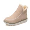 Fashion Flock Fur Women's Suede Ankle Boots Female Women Snow Flat Winter Warm Platform Shoes Plus Size Zapados Mujer 43