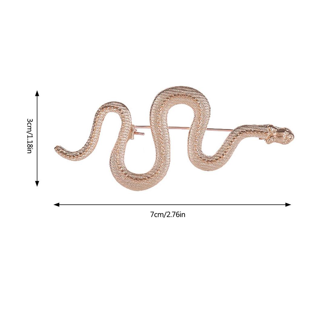 Metal Snake Shape Brooch Medusa Badge Pin Nonfade Charm Pin For Everyday Use And Festival Formal Event Women Men Unisex