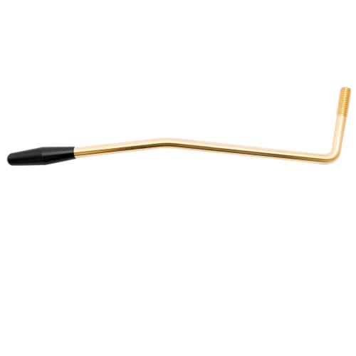Musiclily Ultra 5mm Threaded Stainless Steel Tremolo Arm, Metric, for Mexican Fender Strat Electric Guitars, Gold with Black Cap