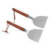 Spatula Turner Grill Flat Spatula Stainless Steel Comfortable Grip Wood Handle Heat Resistant Easy to Clean Durable