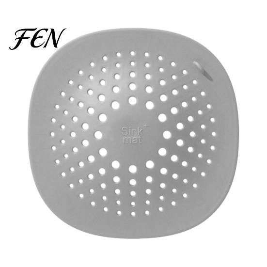Universal Drain Strainer Kitchen Sink Mat with Suction Cup, Food Residue & Hair Removable Catcher Floor Cover, Anti Clogging Filter Mesh for Bathroom
