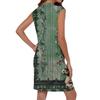 Women's Casual And Fashionable Round-neck Sleeveless Printing Mid Length Dress