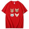 Cotton Oversized Top Quality Men Clothing Faces Of Cats Of Different Breeds Graphic T Shirts Fashion Tees Streetwear Male Tee