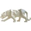 Latest Home Decor Ceramic Figurines Showpiece Decorative Figurines, Gifting Idol Abstract Statue Matte Finish (Panther White)